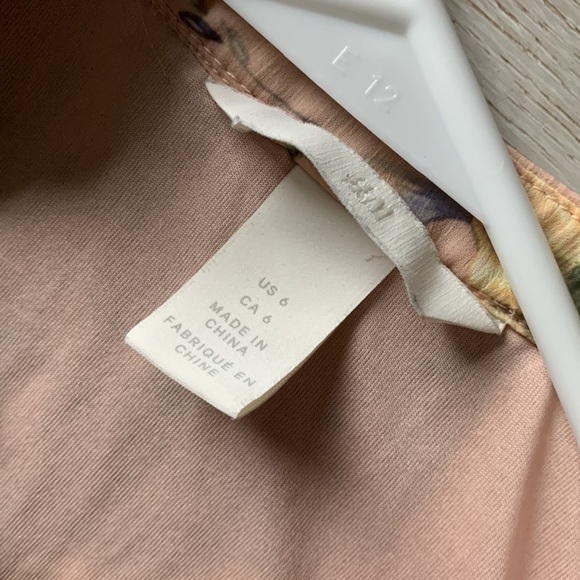 H&M Pink Floral Long Dress pleated crinkled size 6 - Picture 10 of 13